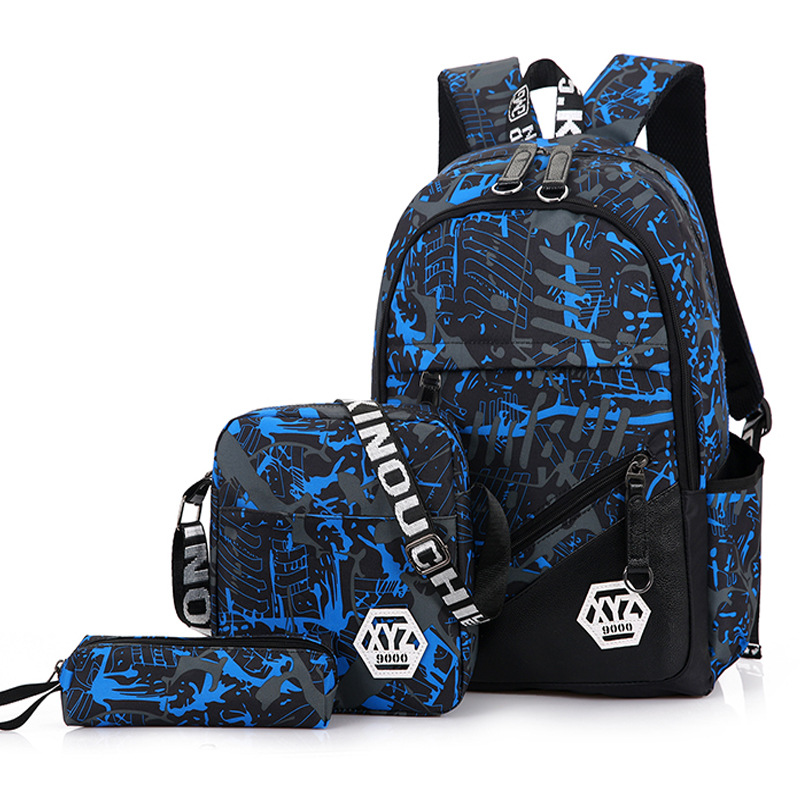3 in 1 Backpack Set with Pencil Bag Sling Bag for College Student