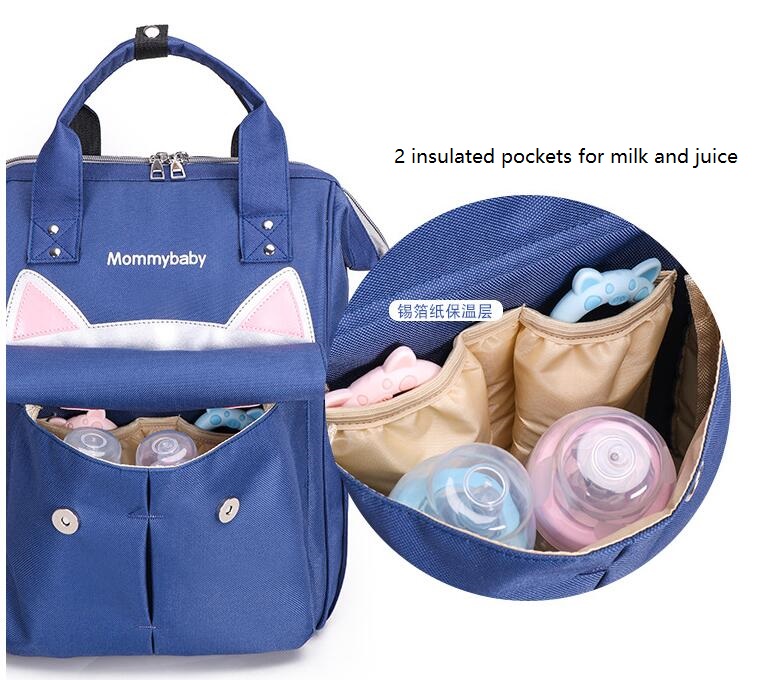mommy baby bag with insulated pocket