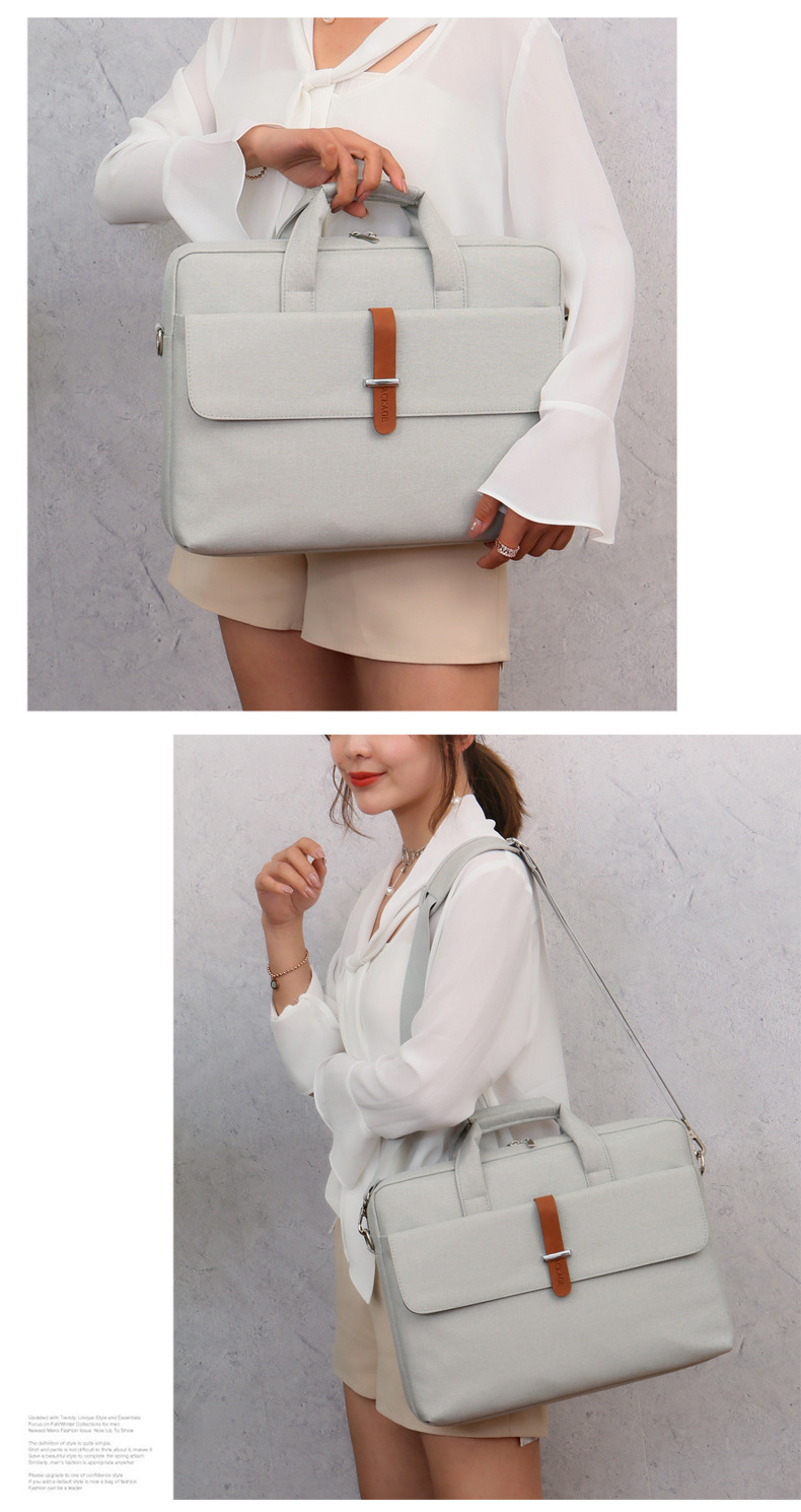 model show of women computer shoulder bag