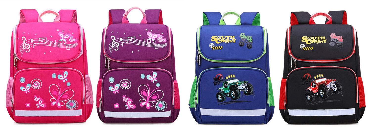 color show of Kids schoolbag book bag