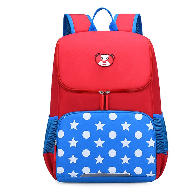 red color of student book bag