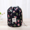 Cylinder Drawstring Travel Toiletry Storage Bag for Women