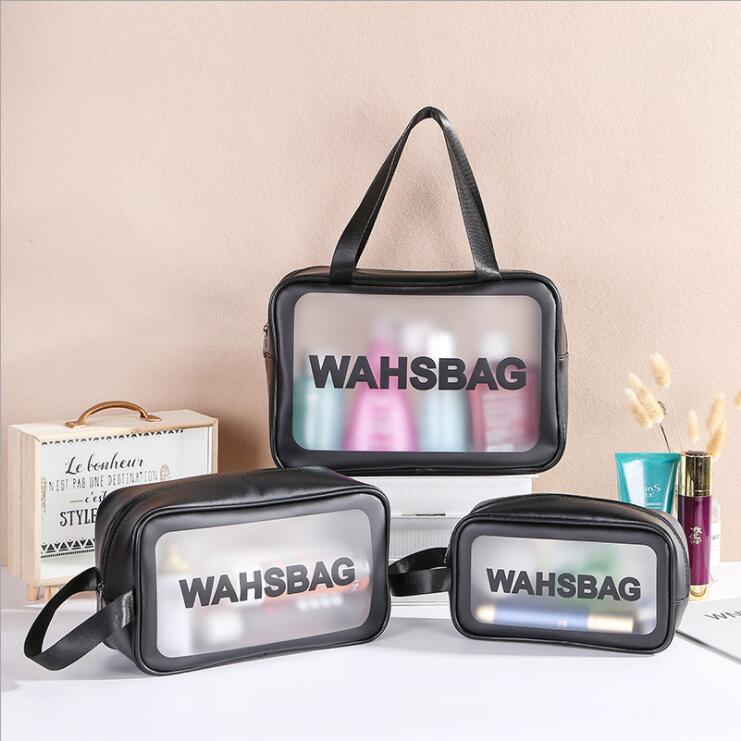 Portable PVC women cosmetic wash bag