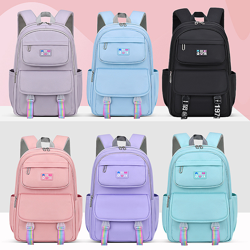 four colors of Leisure Backpack for Girls Schoolbag for Middle School