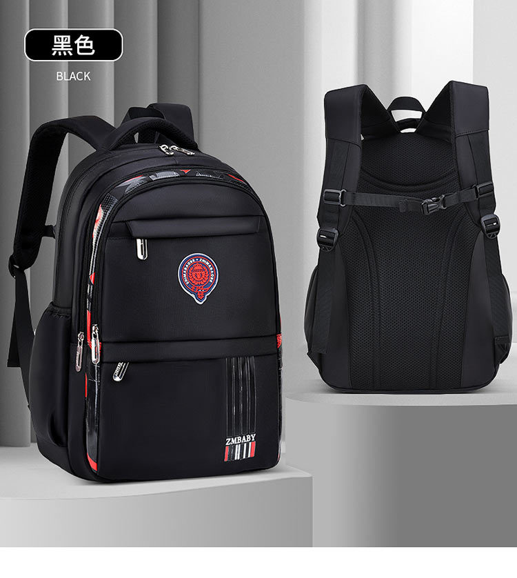 black Backpack Manufacturer Custom Student School Bagpack for Teenager