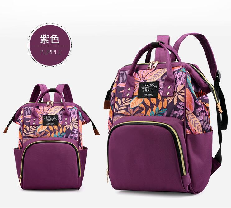 purple color baby nappy bag