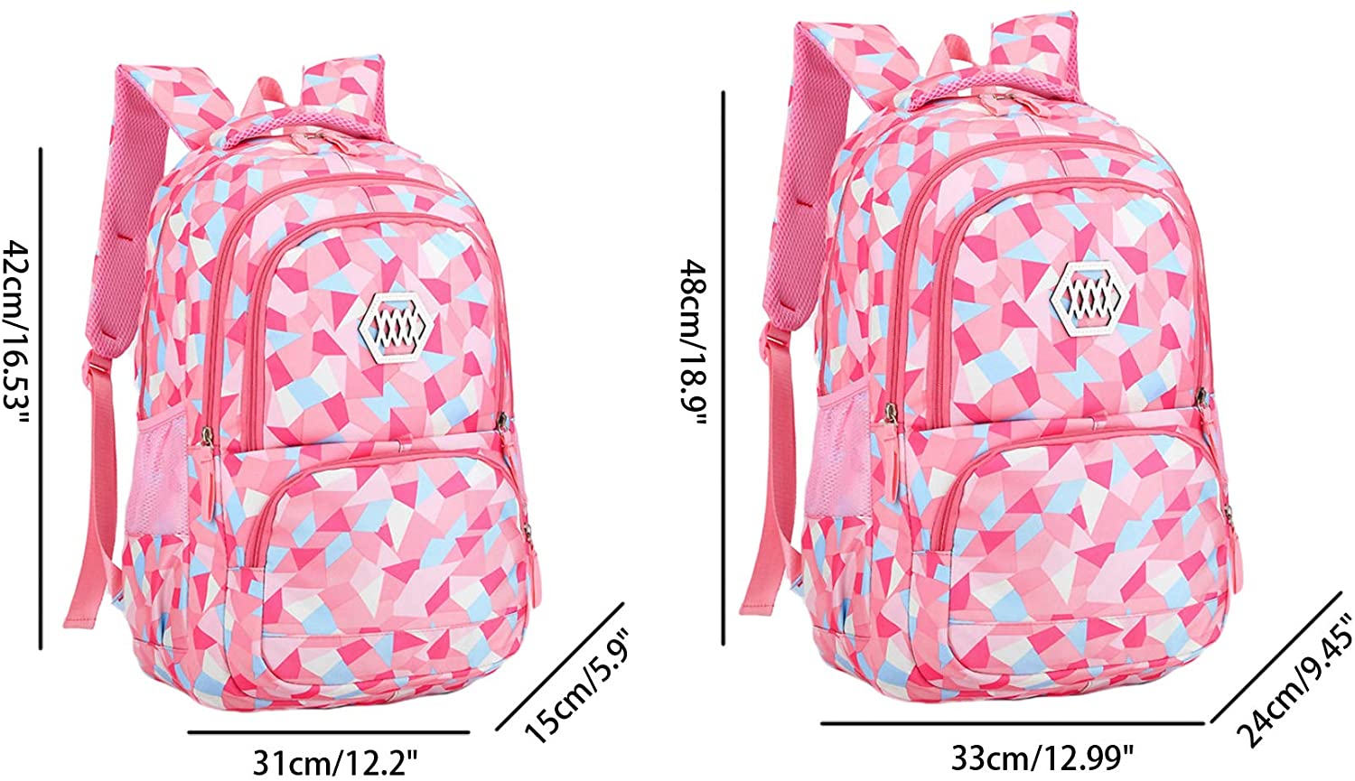 size school backpack set
