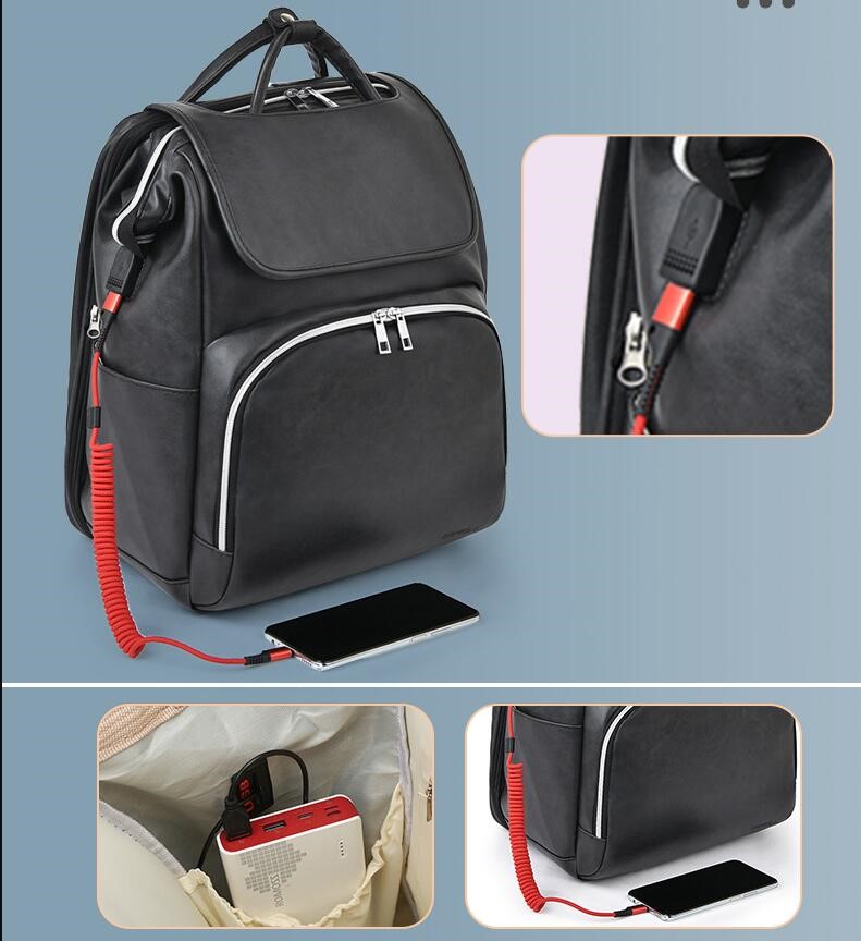 mommy bag backpack with USB Charging port