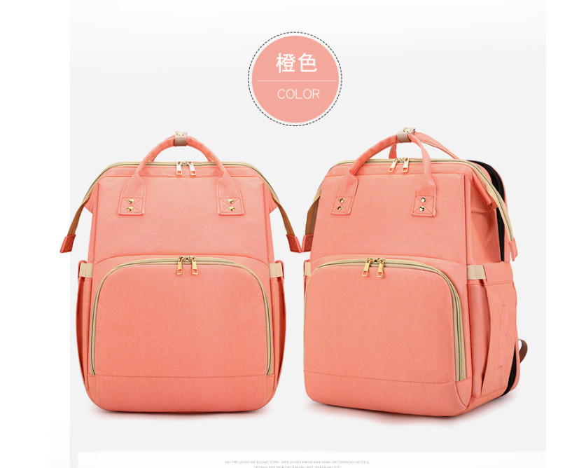orange diaper bag backpack