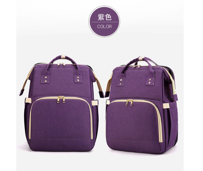 Large Capacity Multifunction Foldable Baby Diaper Bag with Changing Station