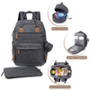 Expandable Baby Diaper Backpack Nappy Bag with Diaper Changing Mat