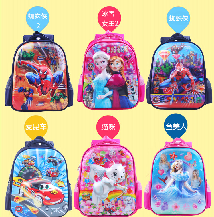 3D Cartoon School Bag