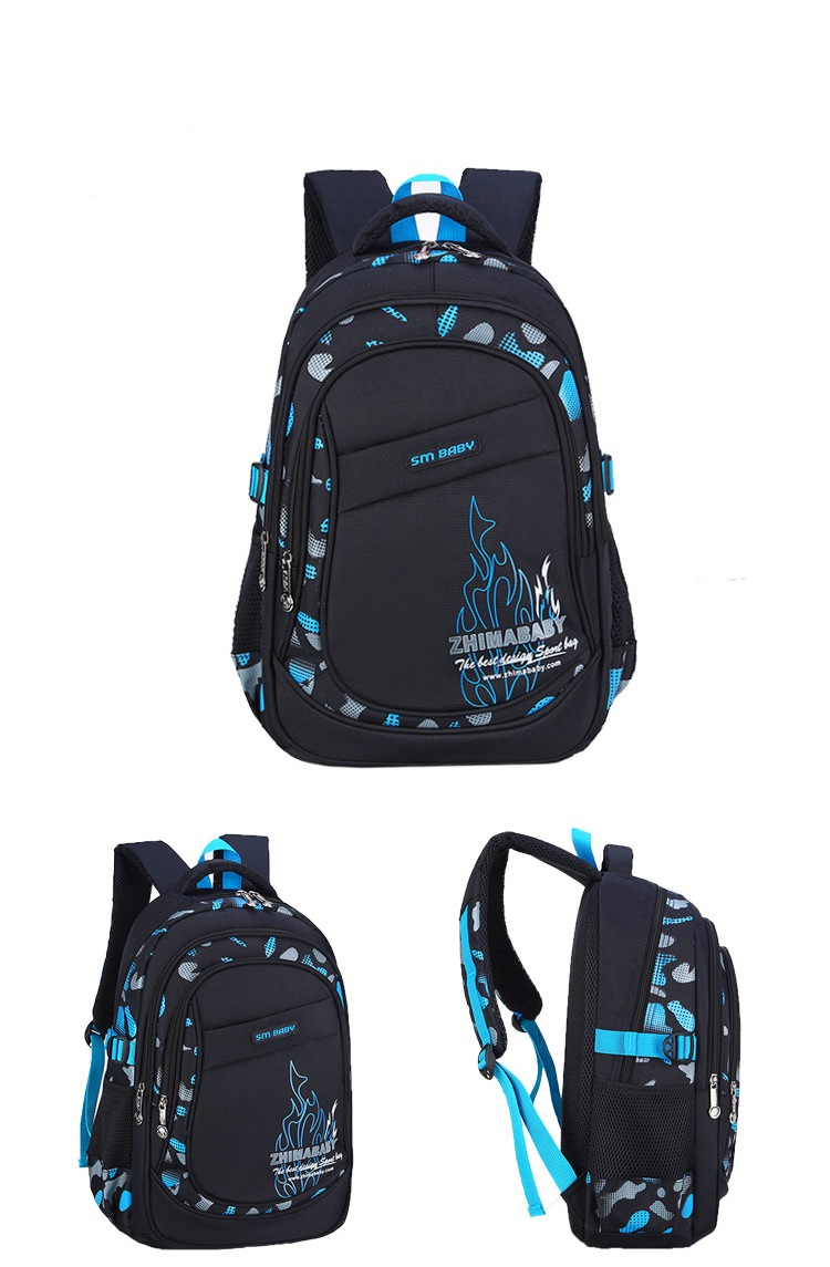 different view of Blue Teens School Backpack