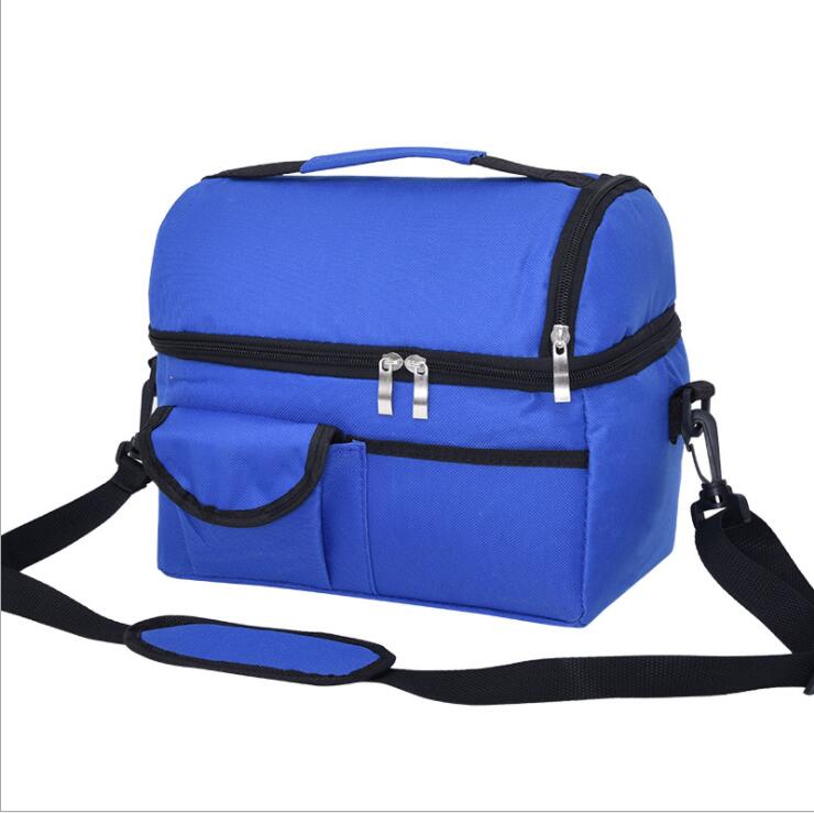 fashion blue Thermal lunch bag