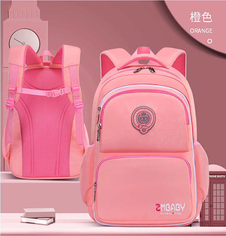 light orange of Multifunctional Kids School Bag Backpack for Primary School