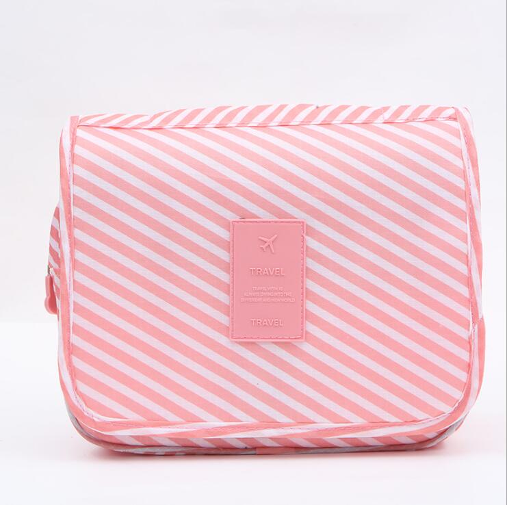 Fashion Travel Toiletry Cosmetic Bag Organizer with Hanging Hook for Women