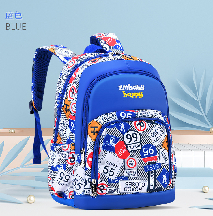 sky blue of Fashion Kids Backpack Bag for School