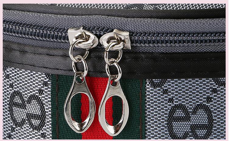 Girls Black PU Toiletry Kit with double zipper