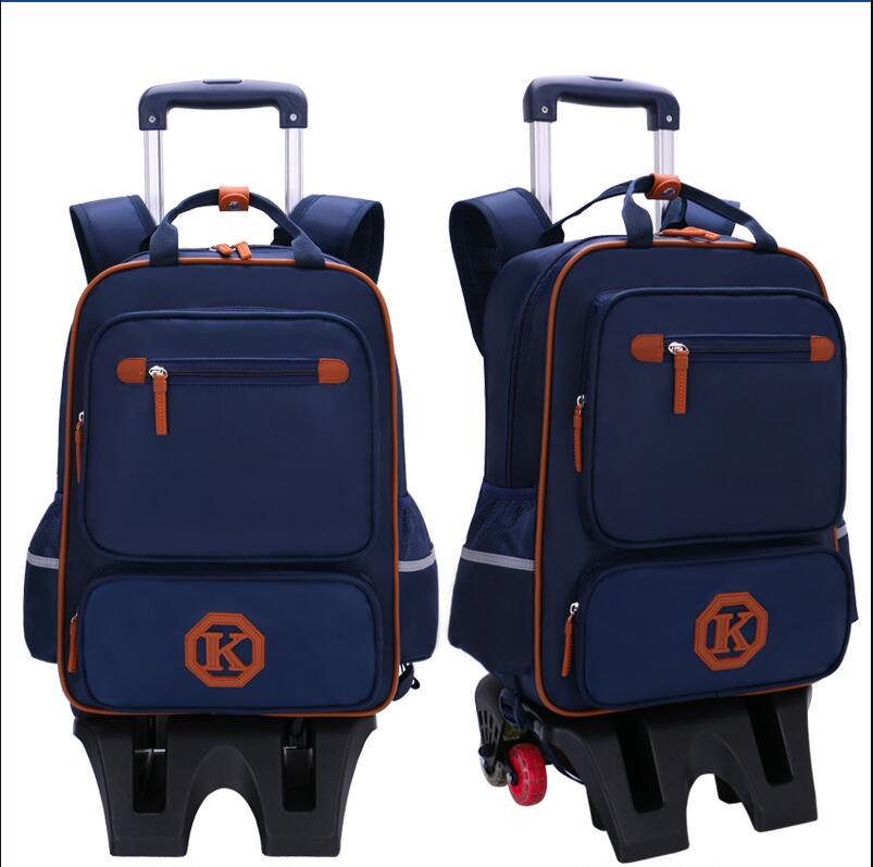model front display of Kids Rolling School Backpack Bag for Primary school