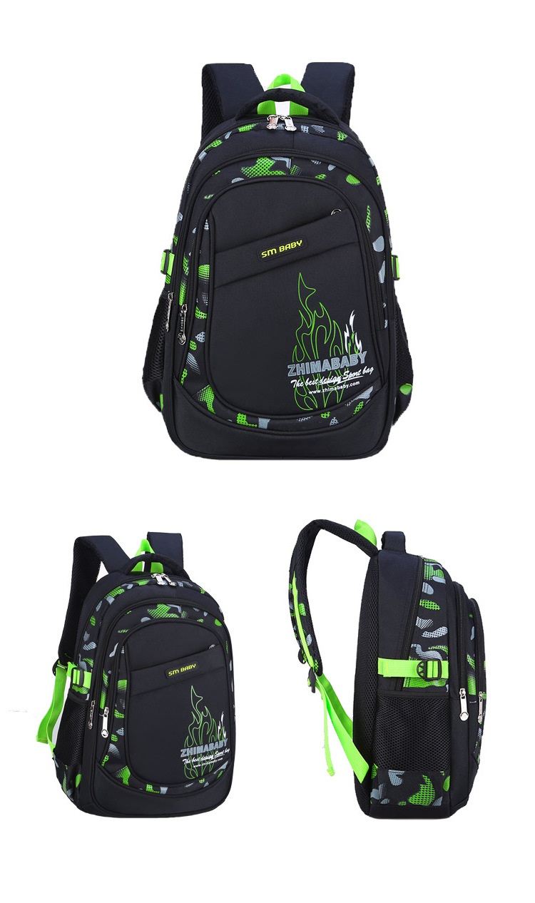 different view of Green Teens School Backpack