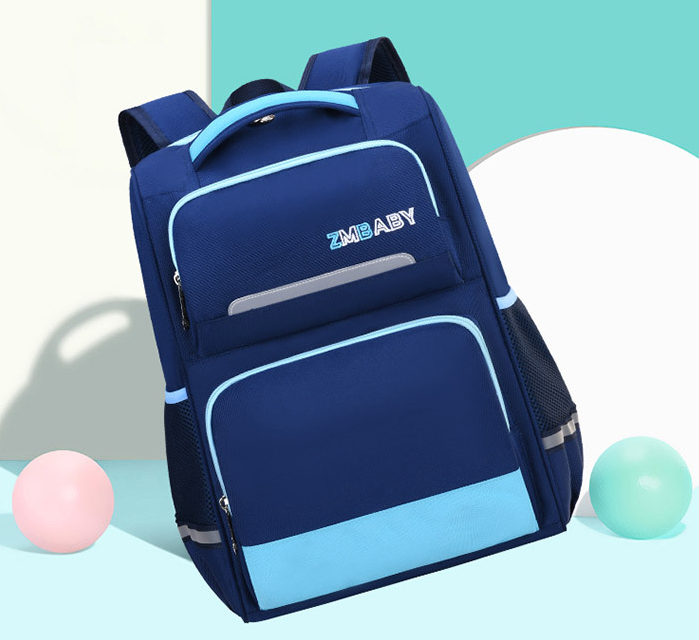blue Stylish Waterproof Kids Book Bag Schoolbag for Primary School