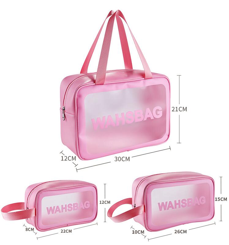 size of PVC women cosmetic bag
