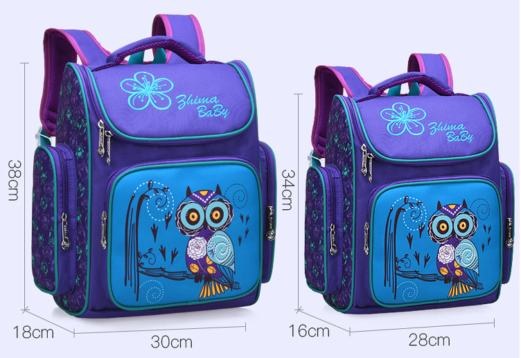 size of high quality School Book bag for Kidergarden Kids