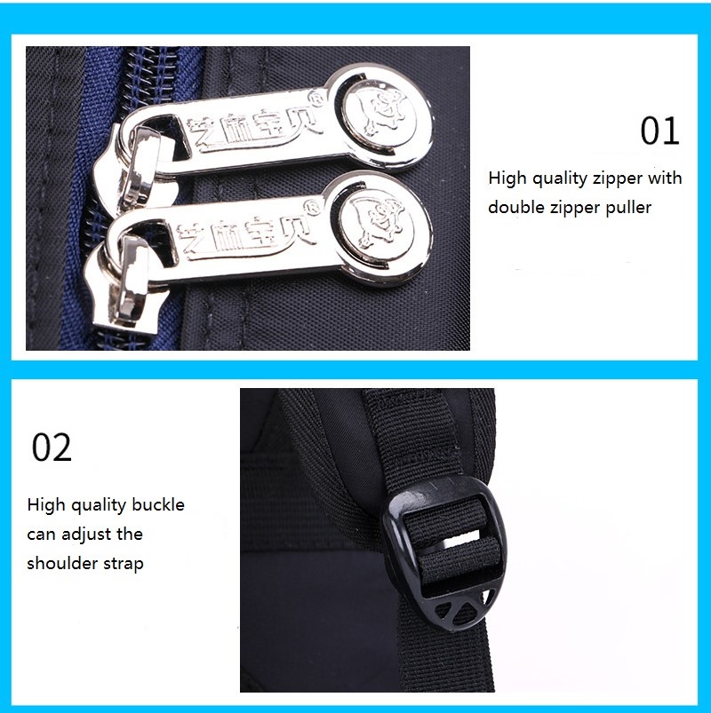 details of Student wheeled school bag 1