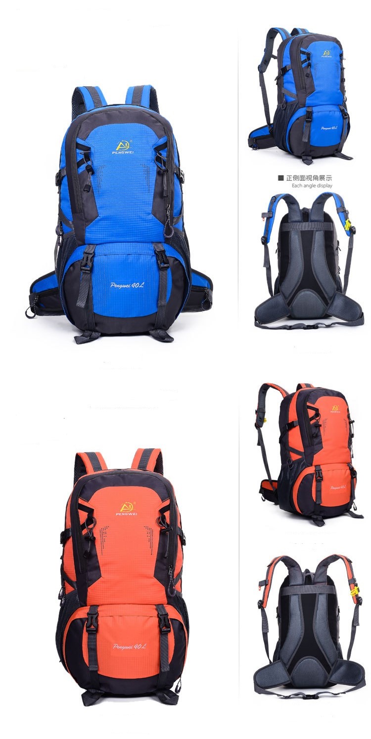 orange color show waterproof outdoor travel camping hiking bag
