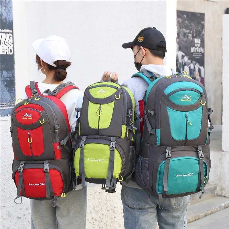 model show of outdoor sports trekking hiking travel bags backpack