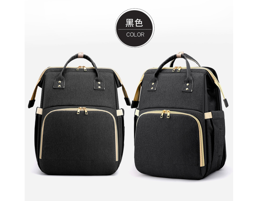 Large Capacity Multifunction Foldable Baby Diaper Bag with Changing Station