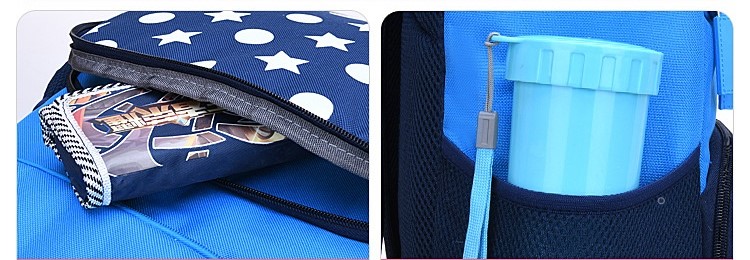 pocket show of student book bag