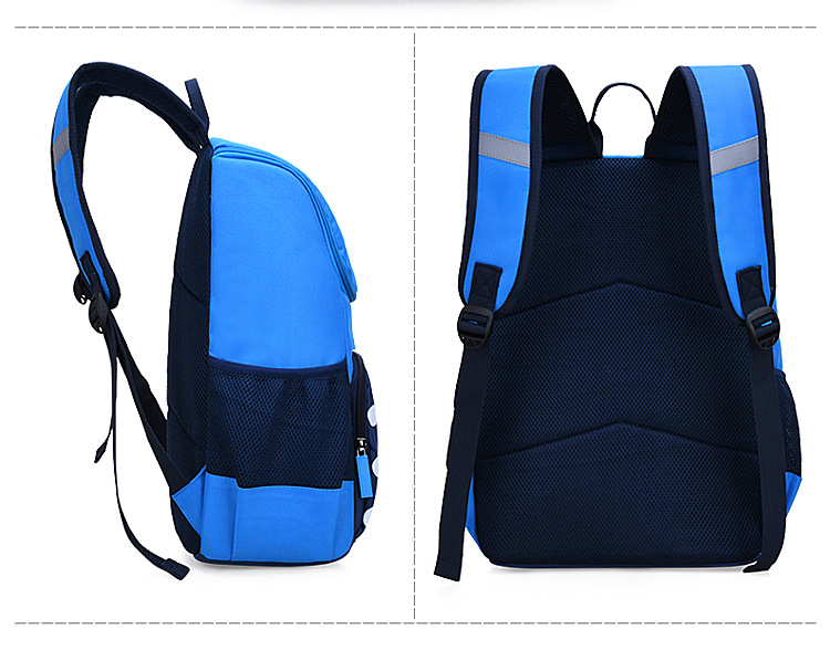 sky blue show of student book bag