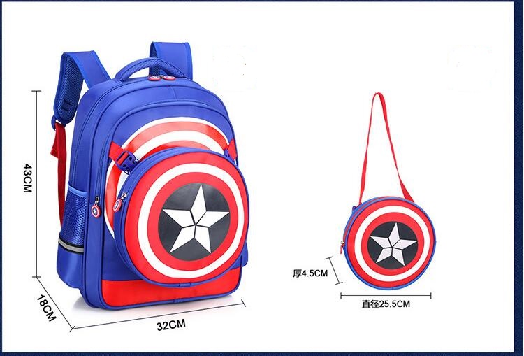 size of rolling school bag