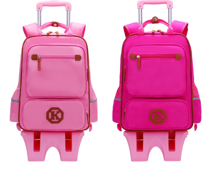 color show of Kids Rolling School Backpack Bag for Primary school 2