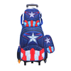 3 in 1 Trolley School Bag Set 3D Trolley Backpack Set for Children