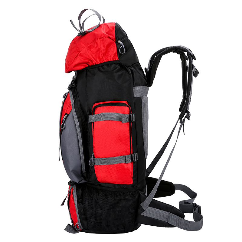 red side of Outdoor Camping Hiking Mountaineering Backpack Bag