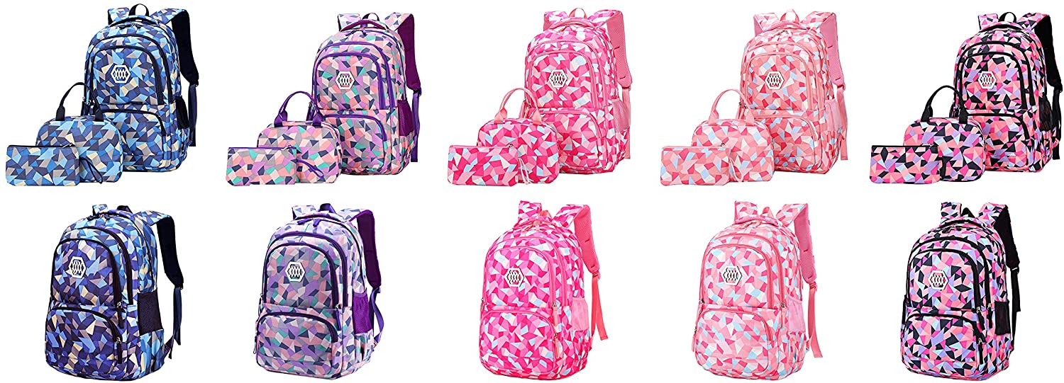 colors of school backpack set