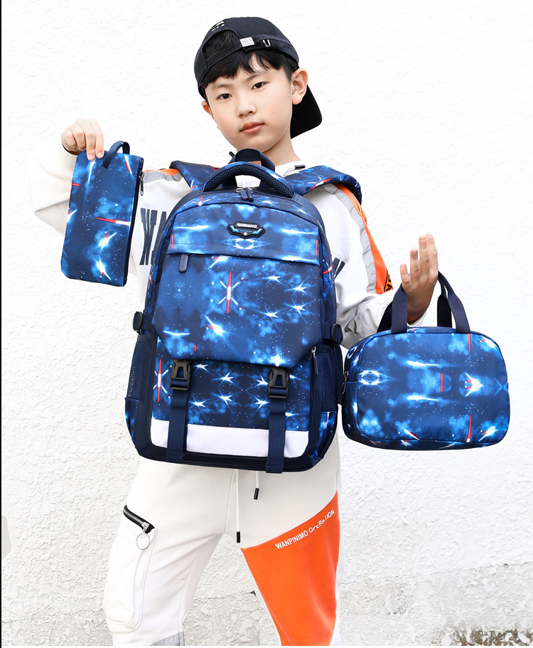 model show of schoolbag set