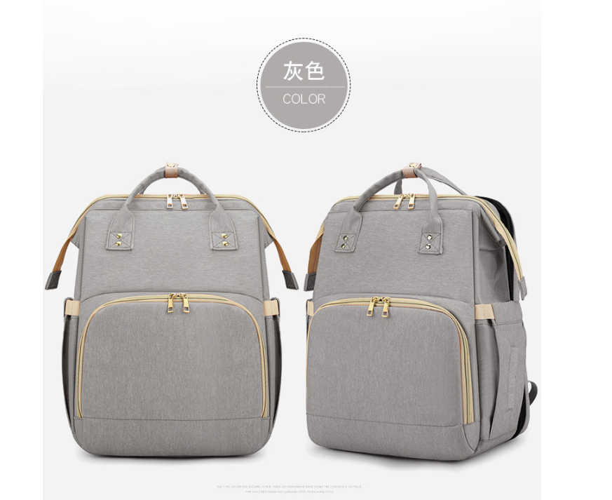 Large Capacity Multifunction Foldable Baby Diaper Bag with Changing Station