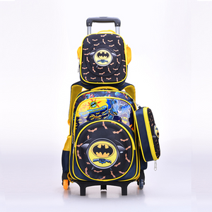 3 in 1 Trolley School Bag Set 3D Trolley Backpack Set for Children