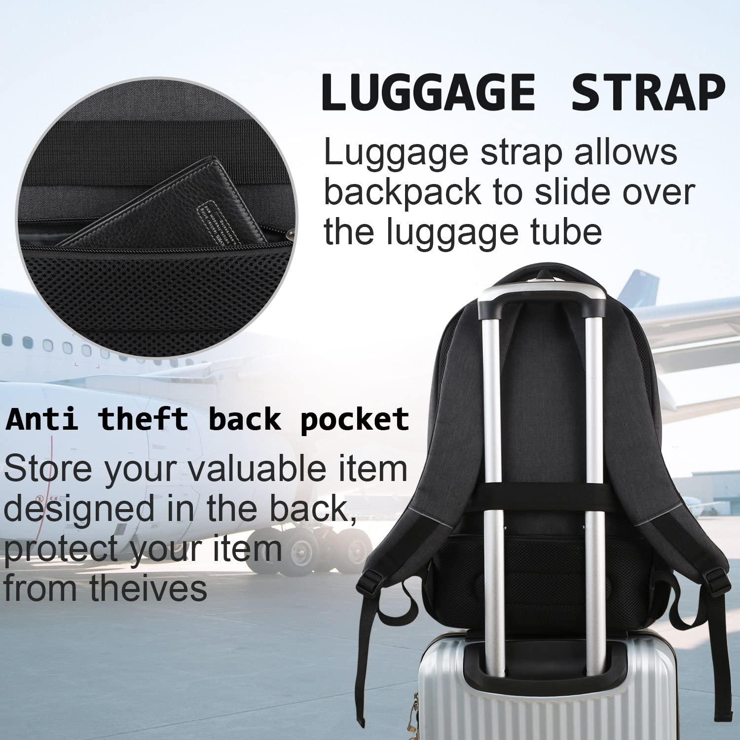 anti theft laptop backpack