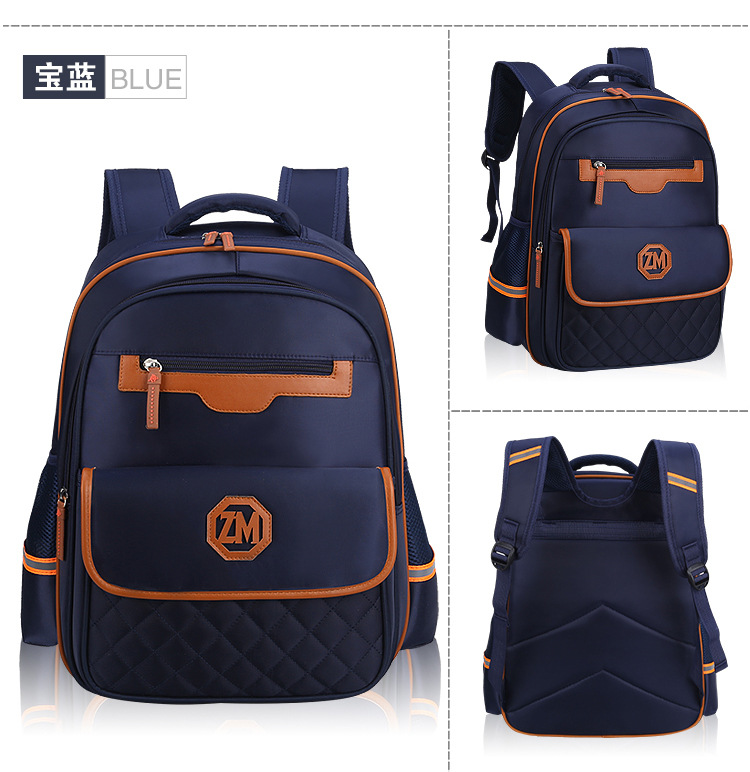 navy blue of Children Backpack for School New Design Book Bag