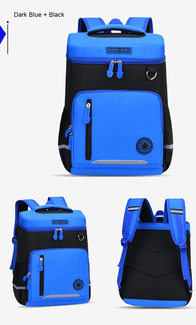 blue color of new style school backpack bag for kids