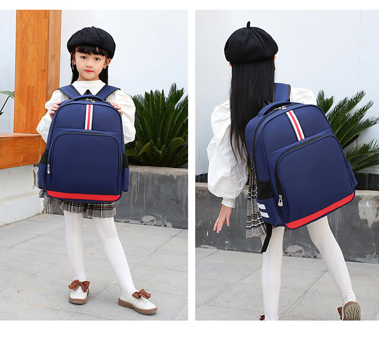 model show of Customize Kids Schoolbag Backpack Book Bag-big size