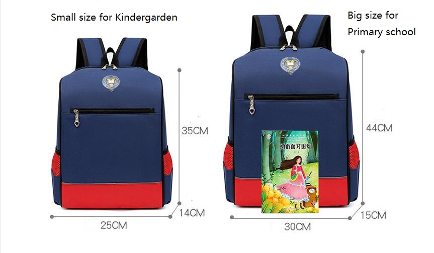 size of Custom logo kids school bag