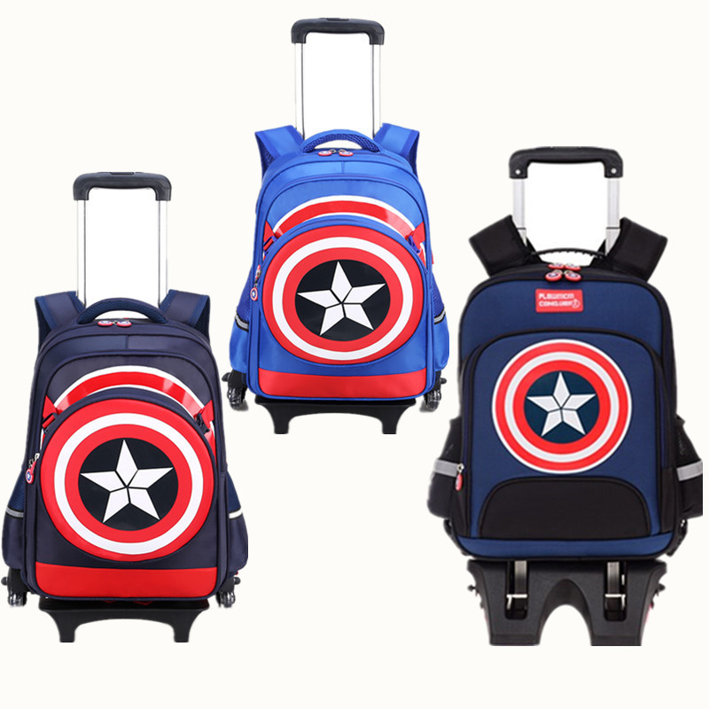 Wholesale Children Rolling School Bag Backpack for Boys