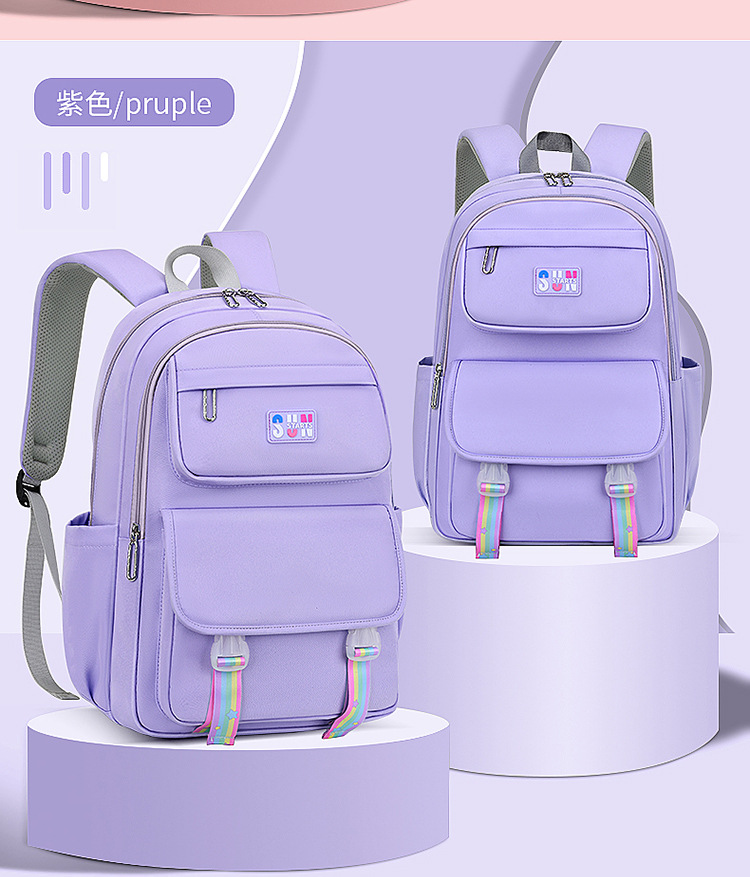 purple color of Leisure Backpack for Girls Schoolbag for Middle School
