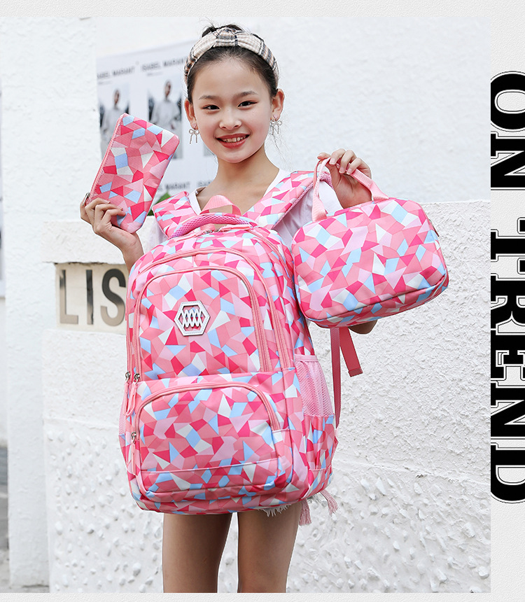3 in 1 Stylish Teenager School Backpack Set for Middle School Girls