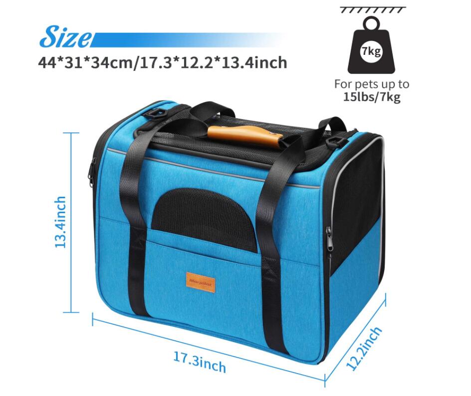Portable Pet Bag blue color